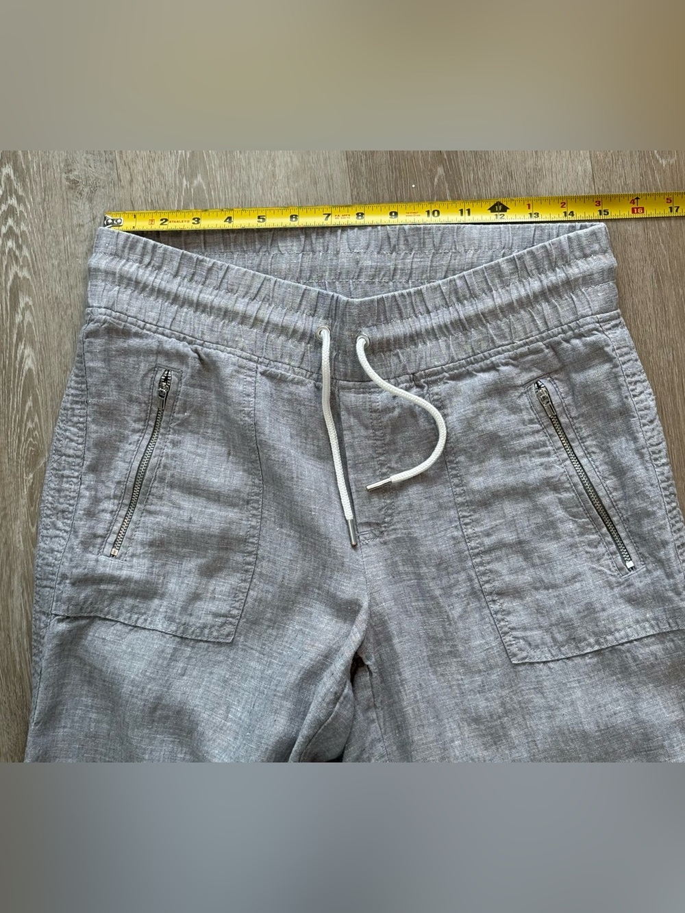 Athleta Cabo 100% Linen Wide Leg Pant Coastal Summer Casual Preppy Travel size 6 - Picture 8 of 10